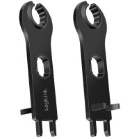 LogiLink Jeu de clés de montage pour fiches PVC, noir