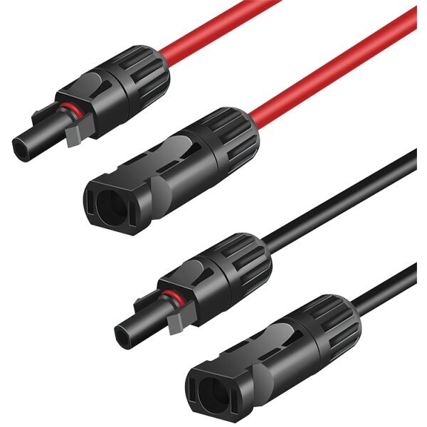 LogiLink Set de rallonges pour panneau solaire, 2,0 m