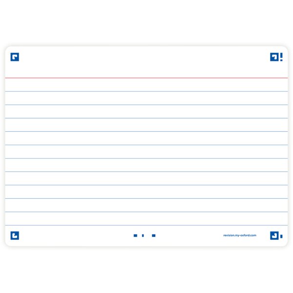 Oxford Fiches Flash 2.0, 105 x 148 mm, bleu marine