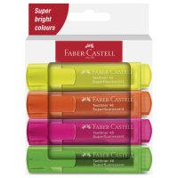 FABER-CASTELL Textmarker TEXTLINER 1546, 4er Kartonetui