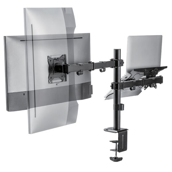 LogiLink Support décran et dordinateur portable, noir