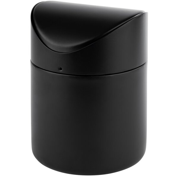 APS Poubelle de table SNAP, en inox, noir mat