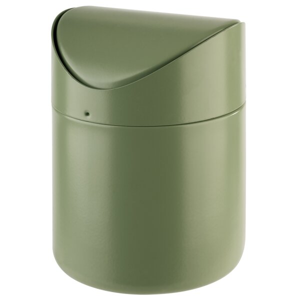 APS Poubelle de table SNAP, en inox, noir mat