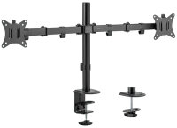 LogiLink Doppel-Monitorarm, Armlänge: 376 mm, schwarz