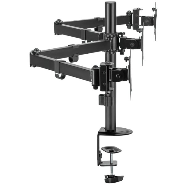 LogiLink Support triple écran, longueur bras: 658 mm, noir