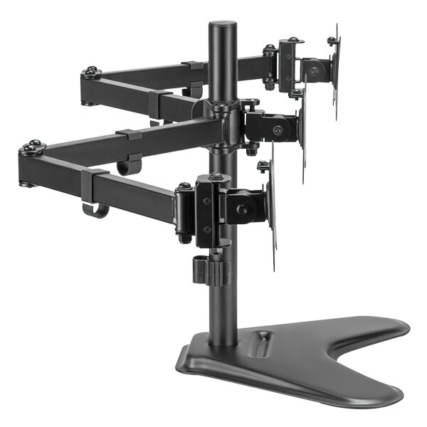 LogiLink Support triple écran avec socle, noir,