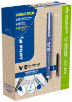 PILOT Tintenroller V5 HI-TECPOINT, blau, BONUSPACK