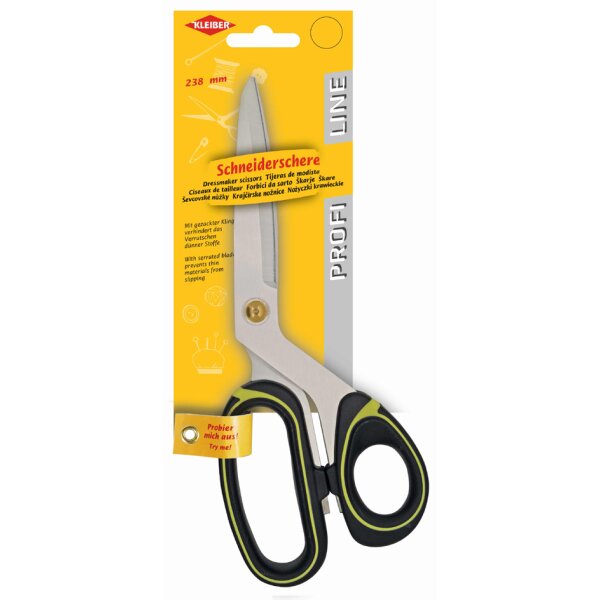 KLEIBER Ciseaux de couture Profiline, 215 mm, noir/jaune