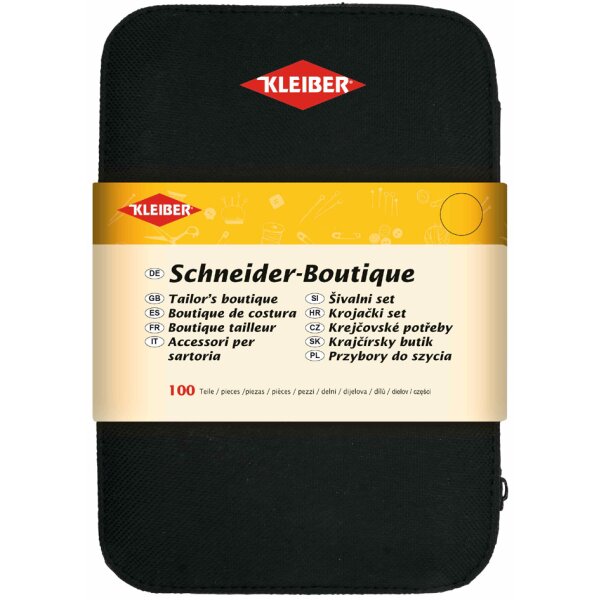 KLEIBER Nécessaire de couture, 100 pièces, dans étui noir