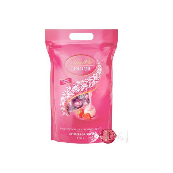 LINDT Lindor Boules 801513 Fraise & crème 1000g