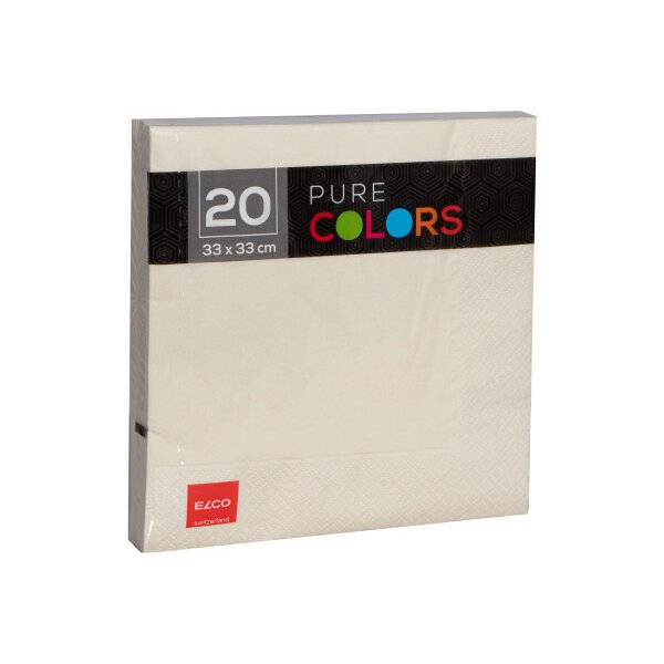 ELCO Serviette Zelltuch 33x33cm PC334020-004 3-lagig, crème 20Stk.
