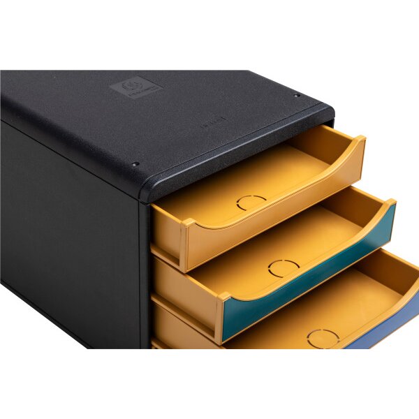 EXACOMPTA Schubladenbox NEO DECO A4+ 310505D Big Box, 4 Schubladen