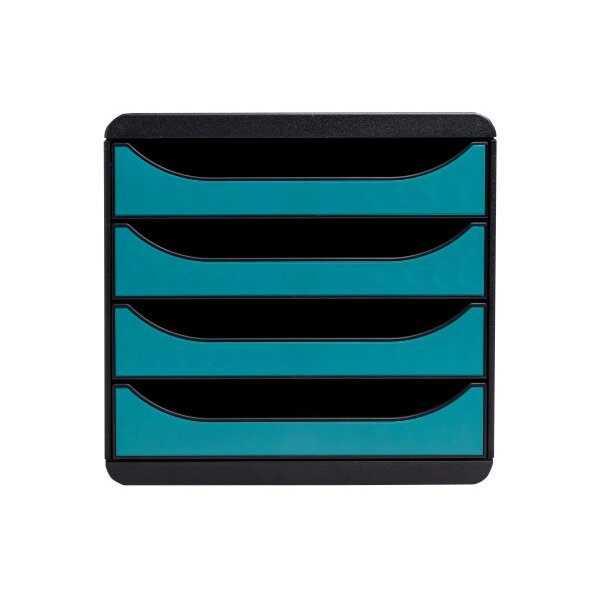 EXACOMPTA Schubladenbox SKANDI A4+ 31034D Big Box, 4 Schubl., blau