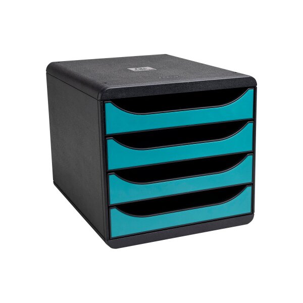 EXACOMPTA Schubladenbox SKANDI A4+ 31034D Big Box, 4 Schubl., blau