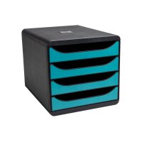 EXACOMPTA Schubladenbox SKANDI A4+ 31034D Big Box, 4 Schubl., blau