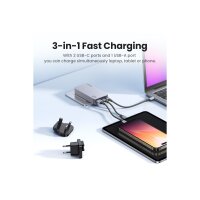 UGREEN USB Travelcharger Nexode Pro 25356 65W, 3-Port,PD,GaN