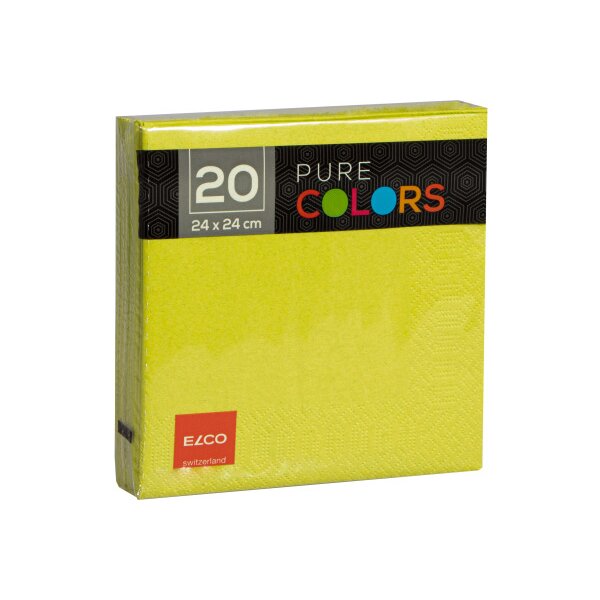 ELCO Serviette Zelltuch 24x24cm PC234020-213 3-lagig, kiwi 20Stk.