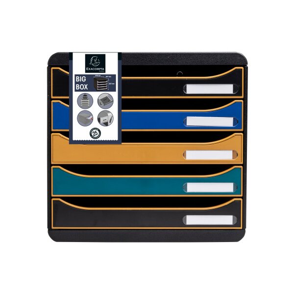 EXACOMPTA Schubladenbox NEO DECO A4+ 309505D Big Box, 5 Schubladen