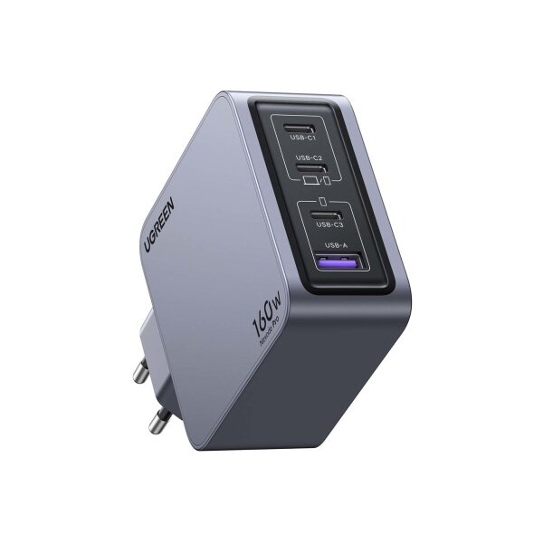 UGREEN USB Wallcharger Nexode Pro 25877 160W, 4-Port,PD,GaN w.Cable