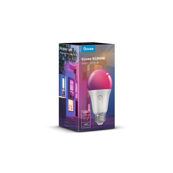GOVEE Smart LED Leuchtmittel E27 H60093C1 Wifi & Bluetooth, 1200Lumen