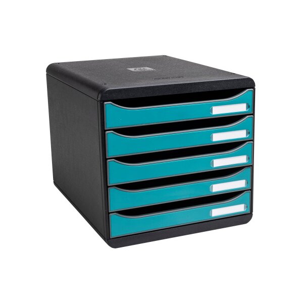 EXACOMPTA Schubladenbox SKANDI A4+ 30934D Big Box, 5 Schubl., blau