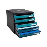EXACOMPTA Schubladenbox SKANDI A4+ 30934D Big Box, 5 Schubl., blau
