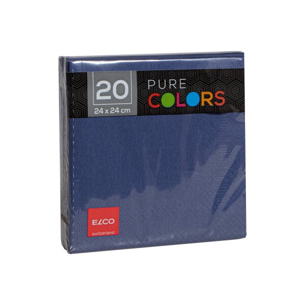 ELCO Serviettes tissue 24x24cm PC234020-465 3 plis, bleu foncé 20pcs.