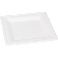 ELCO Teller aus Bagasse 26x26cm 10230020-016 weiss, 10Stk.