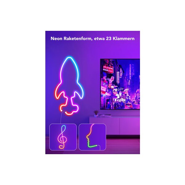GOVEE Clips de fixation H1000001 pour Neon Rope Light 20 pcs.