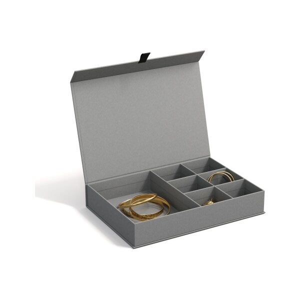 BIGSO BOX OF SWEDEN Schmuckbox Jolie 706154101TAB grau 26.5x19x7cm