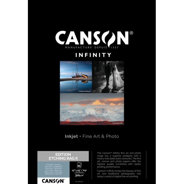CANSON INFINITY Papier photo Edition Etching Rag II, A3+
