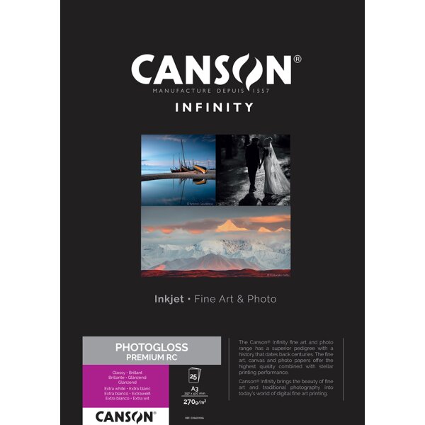 CANSON INFINITY Fotopapier "PhotoGloss Premium RC", A3