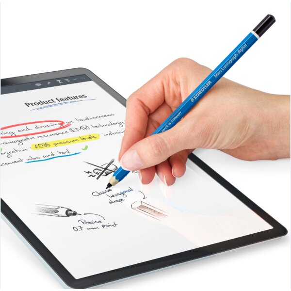STAEDTLER Stylet numérique Mars Lumograph, bleu
