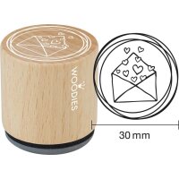 COLOP Tampon à motif Woodies enveloppe avec coeur
