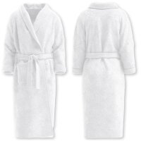 HYGOSTAR Peignoir de bain à col châle, taille XL, blanc