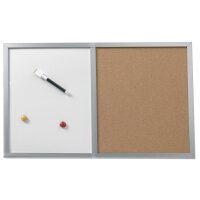 herlitz Kombi-Tafel, (B)600 x (H)400 mm, Holzrahmen silber