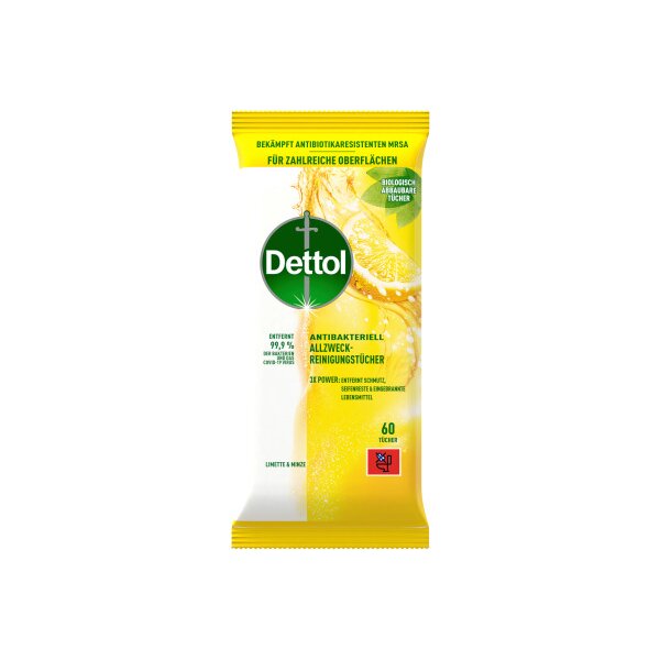 DETTOL Lingettes nettoyantes univ. 3270741 citron vert et menthe 6 6 pcs.