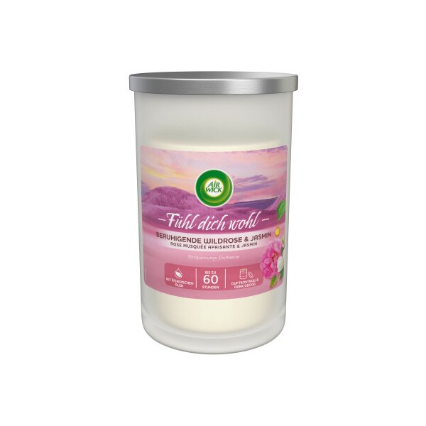 AIR WICK Bougie parfumée 310g 3107882 rose sauvage & jasmin