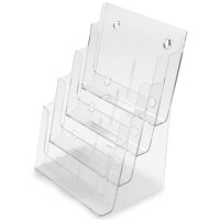 deflecto Porte-brochures, A4 portrait, 4 compartiments