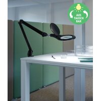 MAUL Lampe loupe à LED MAULmakro, pied de serrage,...