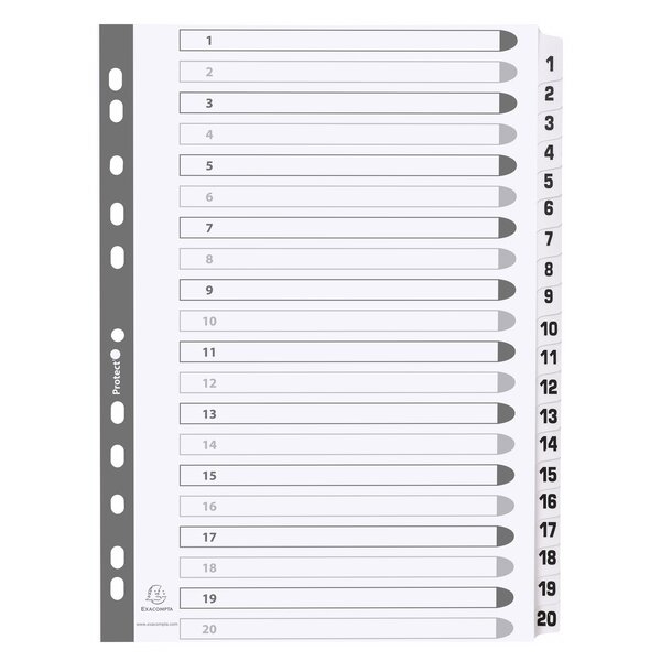 EXACOMPTA Intercalaires en carton 1-31, A4, 31 touches