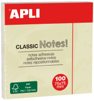 APLI Notes adhésives CLASSIC Notes!, 75 x 75 mm,...