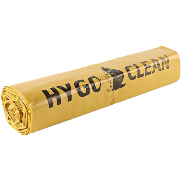 HYGOCLEAN Sac poubelle LDPE Light, 240 L, 40 microns, jaune