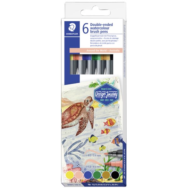 STAEDTLER Doppel-Fasermaler "Europa", 6er Kartonetui