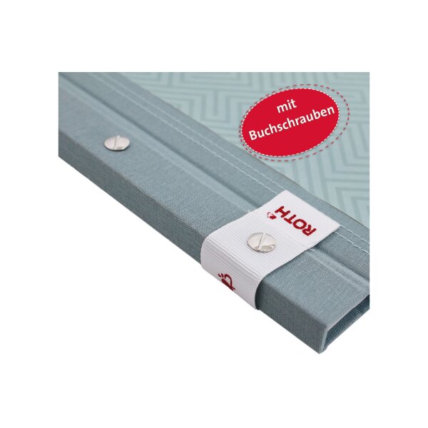 ROTH Zeugnismappe Pattern mit Buchschrauben "Dusty Mint"