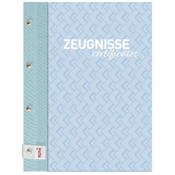 ROTH Zeugnismappe Pattern mit Buchschrauben "Dusty Mint"