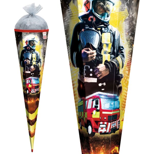 ROTH Schultüte "Feuerwehrmann", eckig, 850 mm