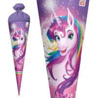 ROTH Schultüte "Einhornportrait, rund, 700 mm