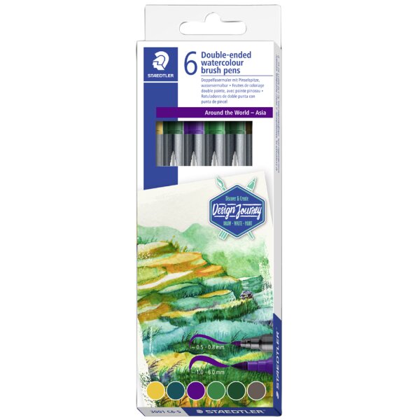 STAEDTLER Doppel-Fasermaler "Australien", 6er Kartonetui