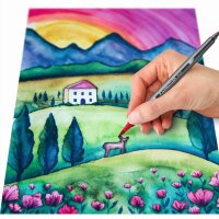 STAEDLER Feutre double pointe Asie, étui en carton de 6